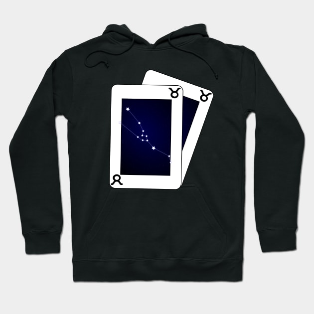 Taurus Zodiac Sign Card Hoodie by EddyBispo